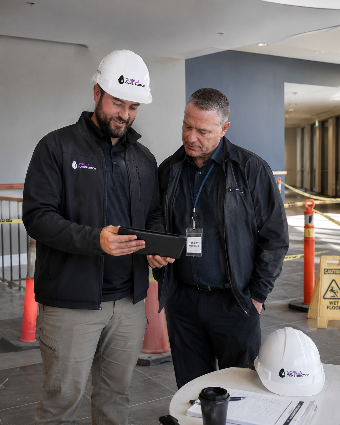Initial site scoping walk with the client